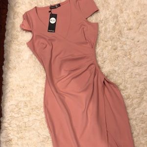 Blush Cap Sleeve Midi Dress NWT
